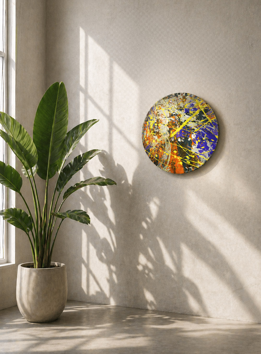 「 霓虹幻夜」Neon Swirl 動態藝術畫 40CM
