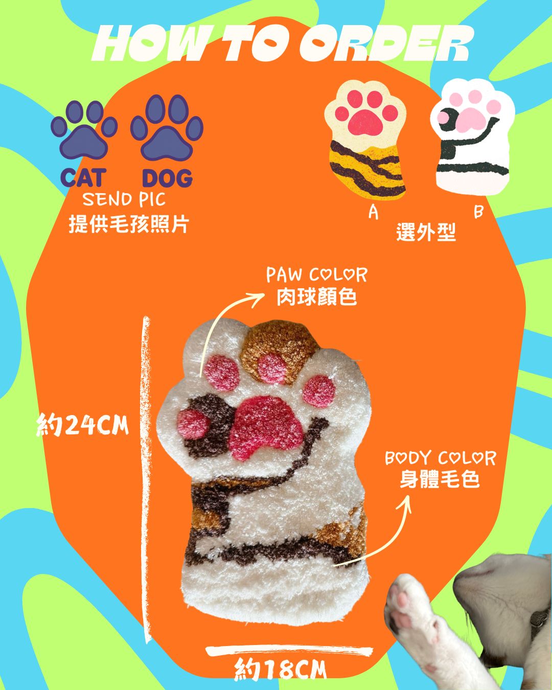 特厚肉球 冰箱貼及杯墊 可2用 MY PAW COLLECTION  客制化