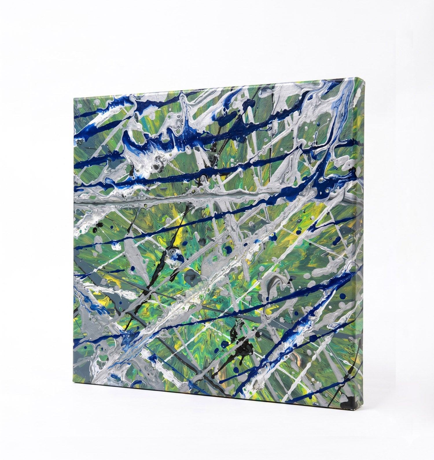 「 翠羽銀河 」Rapid Flow 動態藝術畫 40CM