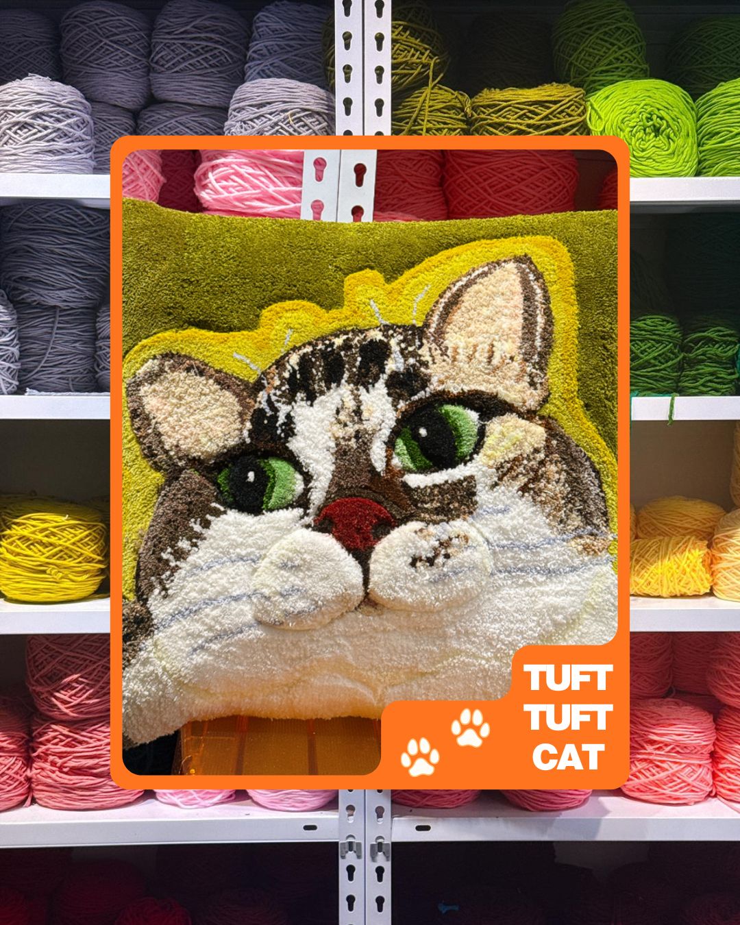MY PET COLLECTION 寫實風 寵物地毯特厚手作地毯  客制化  (貓CAT)