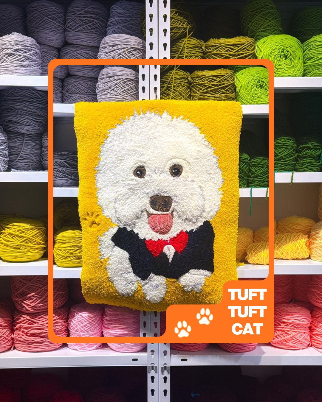 MY PET COLLECTION 寫實風 寵物地毯特厚手作地毯  客制化  (狗DOG)
